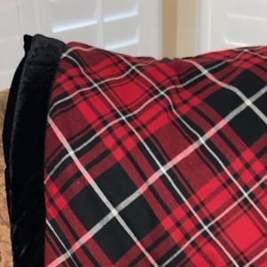 Red and black plaid blanket